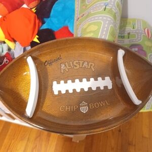 Brown Football Chip Bowl